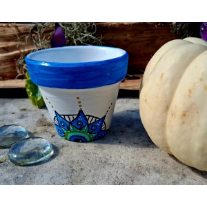 Hand Painted Mandala Terra Cotta Planter Personalized Gift