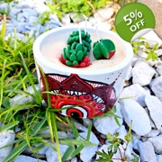 Mandala Small Cement Pot Candle – 5-Inch Handcrafted Candle