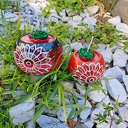 Candle Cement mandala Full Color Pot SET