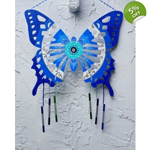 Colorful Mandala Wood Hanging Wall Decor Butterfly