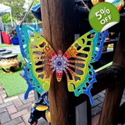 Colorful Mandala Wood Hanging Wall Decor Butterfly