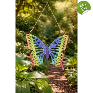 Colorful Mandala Wood Hanging Wall Decor Butterfly