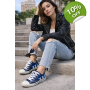 Custom Hand-Painted Canvas Shoes | Size 8 1/2 Blue Police Box Design | Unique Art Sneakers