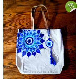 Hand-Painted Mandala Tote Bag – Stylish & Unique