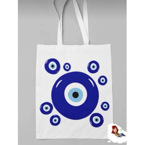 Hand painted Evil Eye tote bag