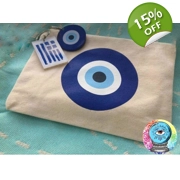 Hand-Painted Turkish Eye Clutch Bag – Artistic & Stylish