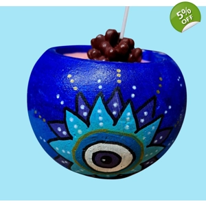Candle Cement mandala Full Color Pot