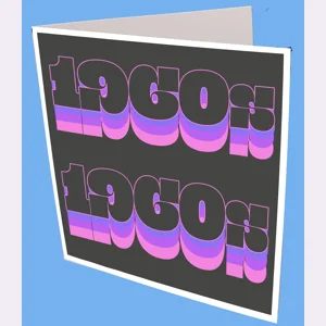 1960s Logo Greeting Card