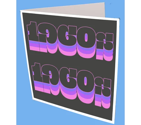 1960s Logo Greeting Card