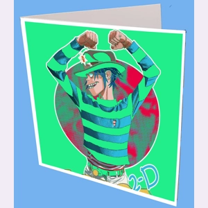 2-D Gorillaz Greeting Card