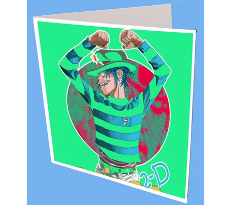 2-D Gorillaz Greeting Card