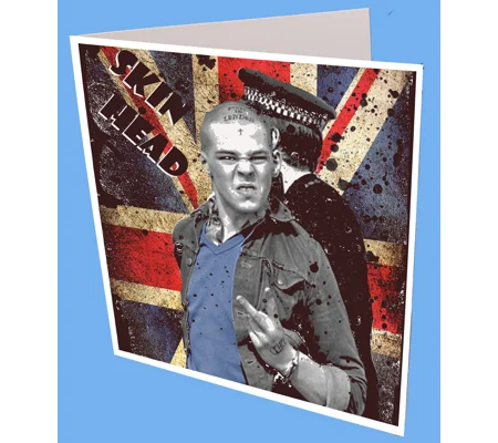 80s Skin Head Greeting Card