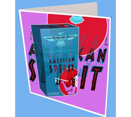 American Spirit Cigerette Greeting Card