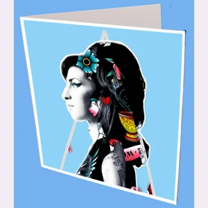 Amy Winehouse Tattoo Greeting Card