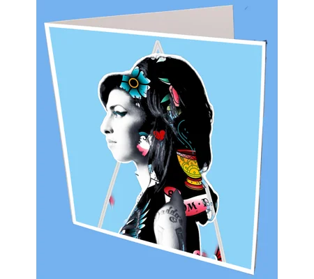 Amy Winehouse Tattoo Greeting Card