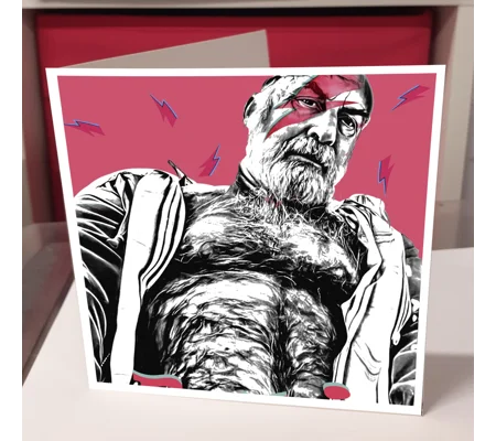 Bowie Bear Greeting Card