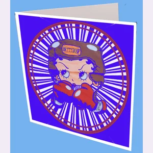 Boxer Betty Boo Greeting Card