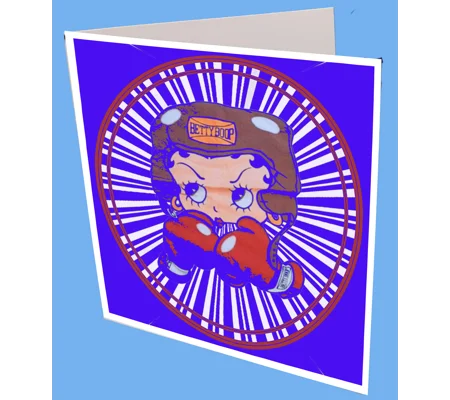 Boxer Betty Boo Greeting Card
