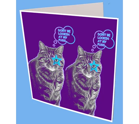 Dont Look at my Pussy Greeting Card