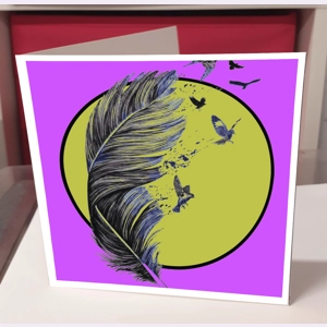 Feathered Sun Greeting Card Feathered Sun Greeting Card