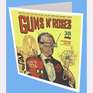 Guns n Roses Comic Book Cover Greeting Card