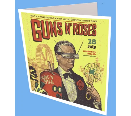 Guns n Roses Comic Book Cover Greeting Card