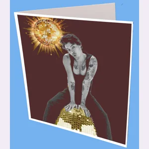 Harrys Glitter Ball greeting card