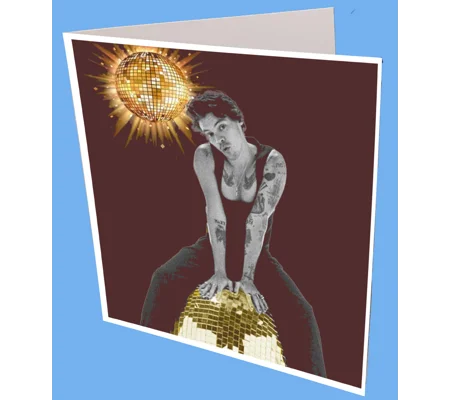 Harrys Glitter Ball greeting card