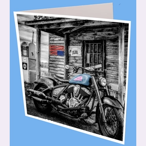 Indian Bike Scene Greeting Card