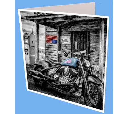 Indian Bike Scene Greeting Card