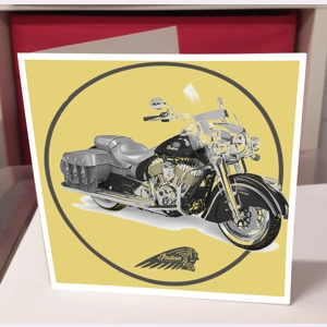 Indian Motorbike Greeting Card