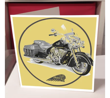 Indian Motorbike Greeting Card