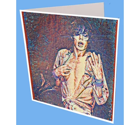 Mick Jagger Greeting Card