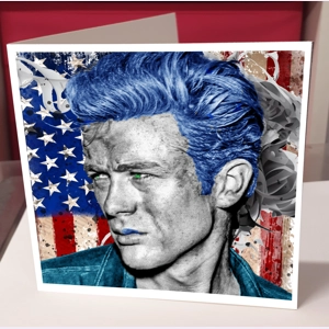 James Dean Pop Art Greeting Card