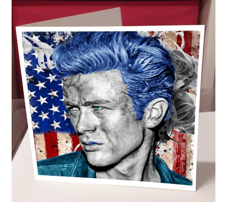 James Dean Pop Art Greeting Card