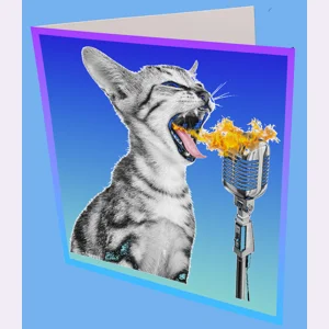 Kat of Fire Greeting Card