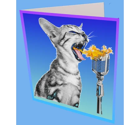 Kat of Fire Greeting Card