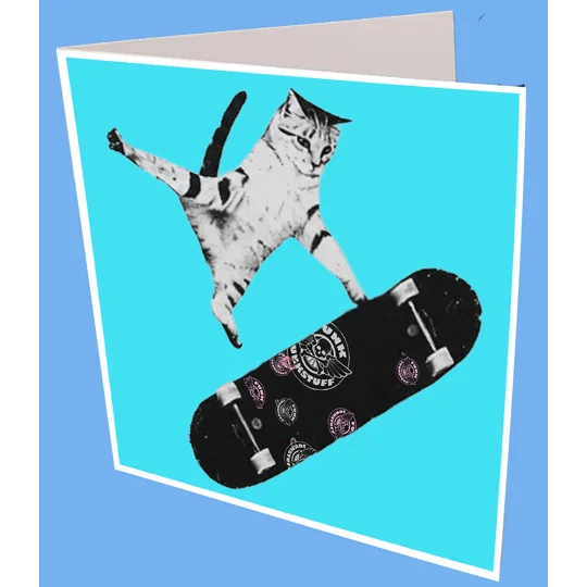 Kitty Kick Greeting Card