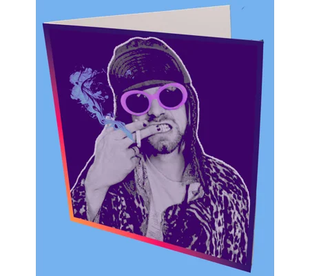 Kurt Cobain Smoking Greeting Card
