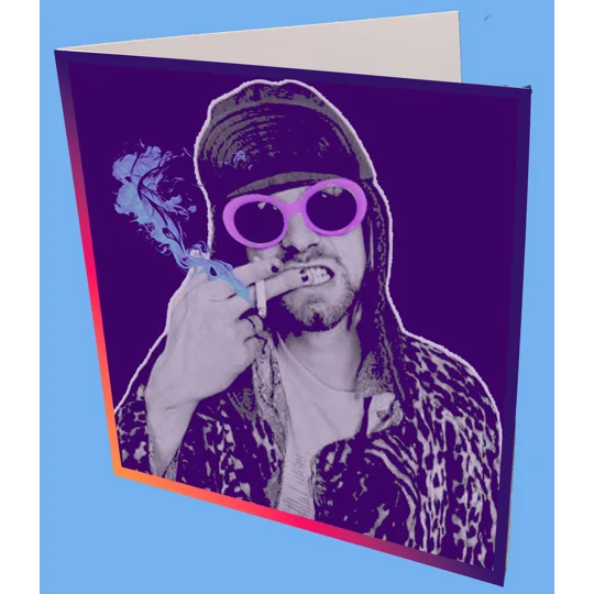 Kurt Cobain Smoking Greeting Card