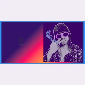 Kurt Cobain Smoking Greeting Card
