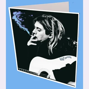 Kurt Cobain Smoking Greeting Card