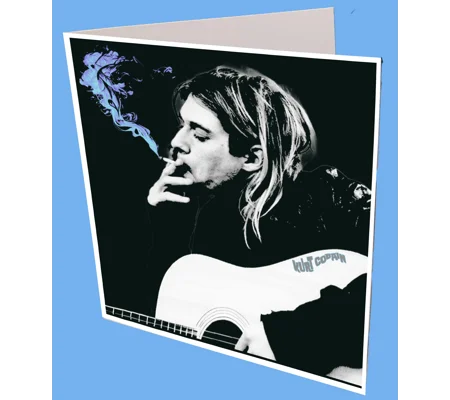 Kurt Cobain Smoking Greeting Card