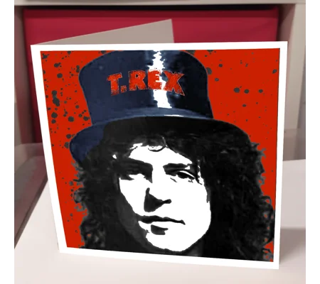 Marc Bolan Top Hat Greeting Card