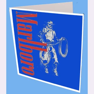 Marlboro Cowboy Greeting Card