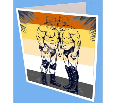 Muscle Kiss Greeting Card