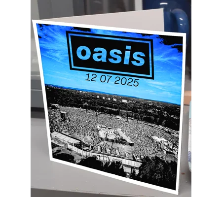 Oasis Gig Greeting Card