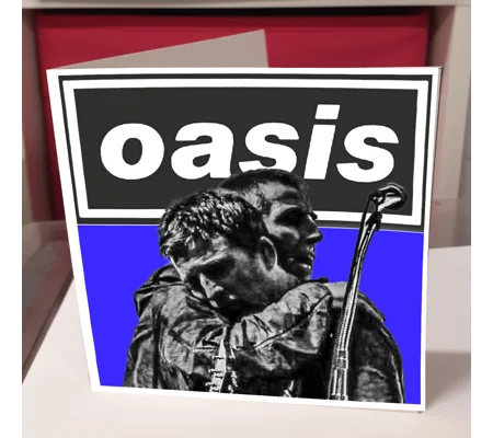 Oasis Its good to be back Greeting card