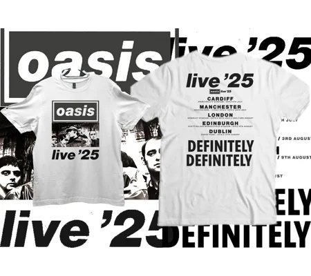 Oasis 25 Tour T-shirts
