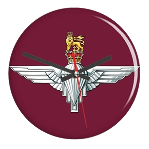Regimental Para Pin Badge Clock